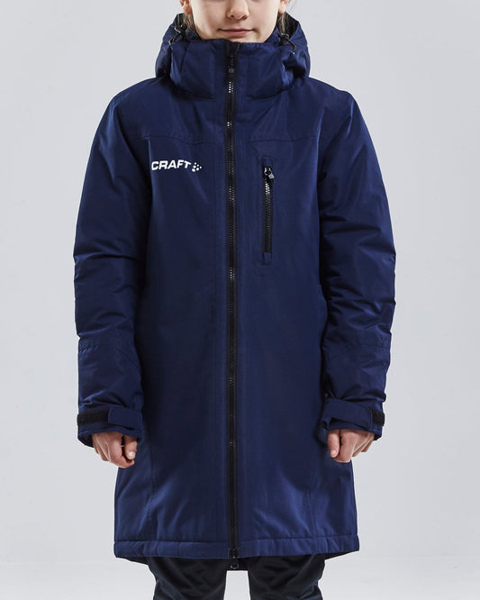 Craft Jacket Parkas Junior in Navy, Detailansicht