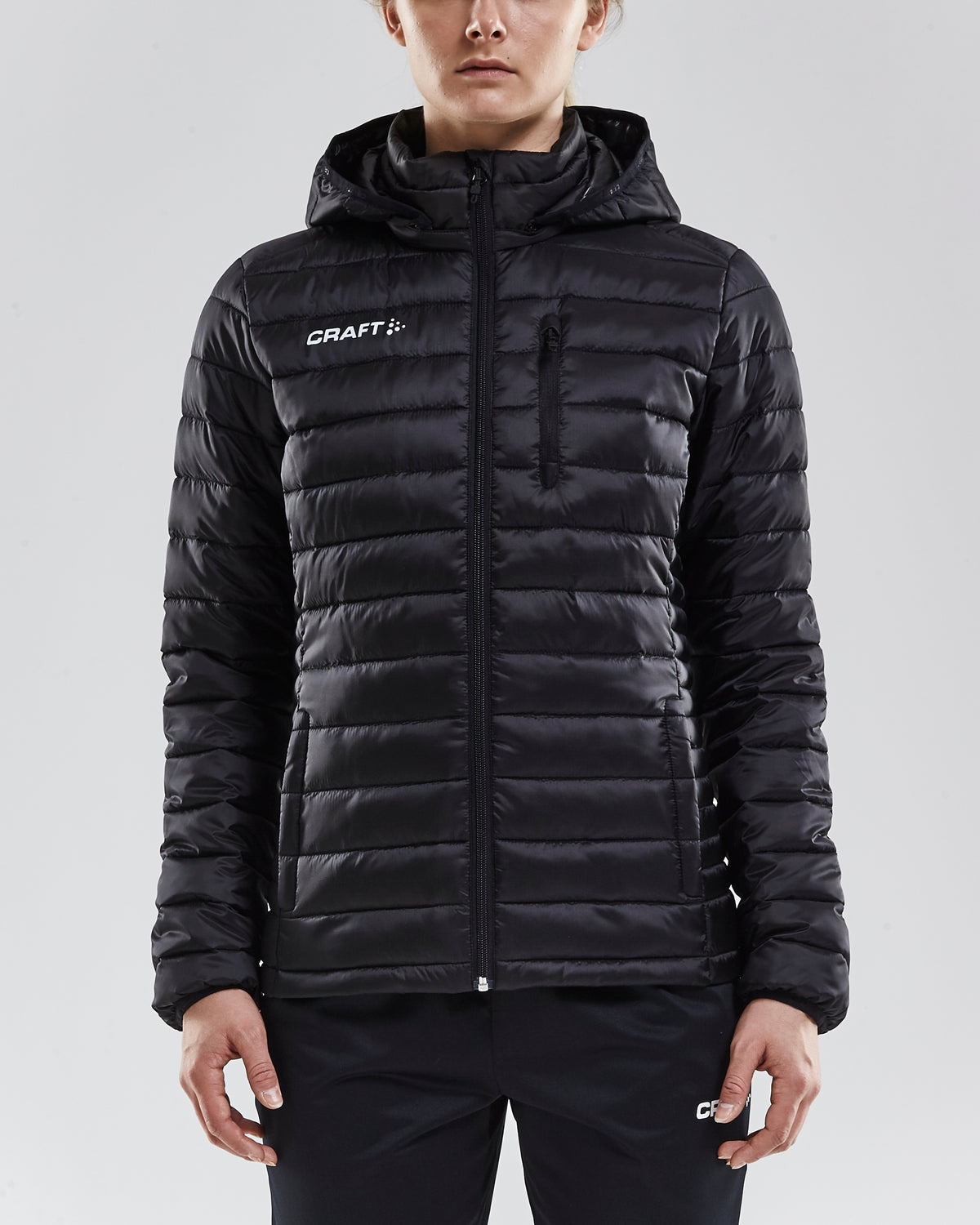 Craft Isolate Jacket Damen in Schwarz, Detailansicht
