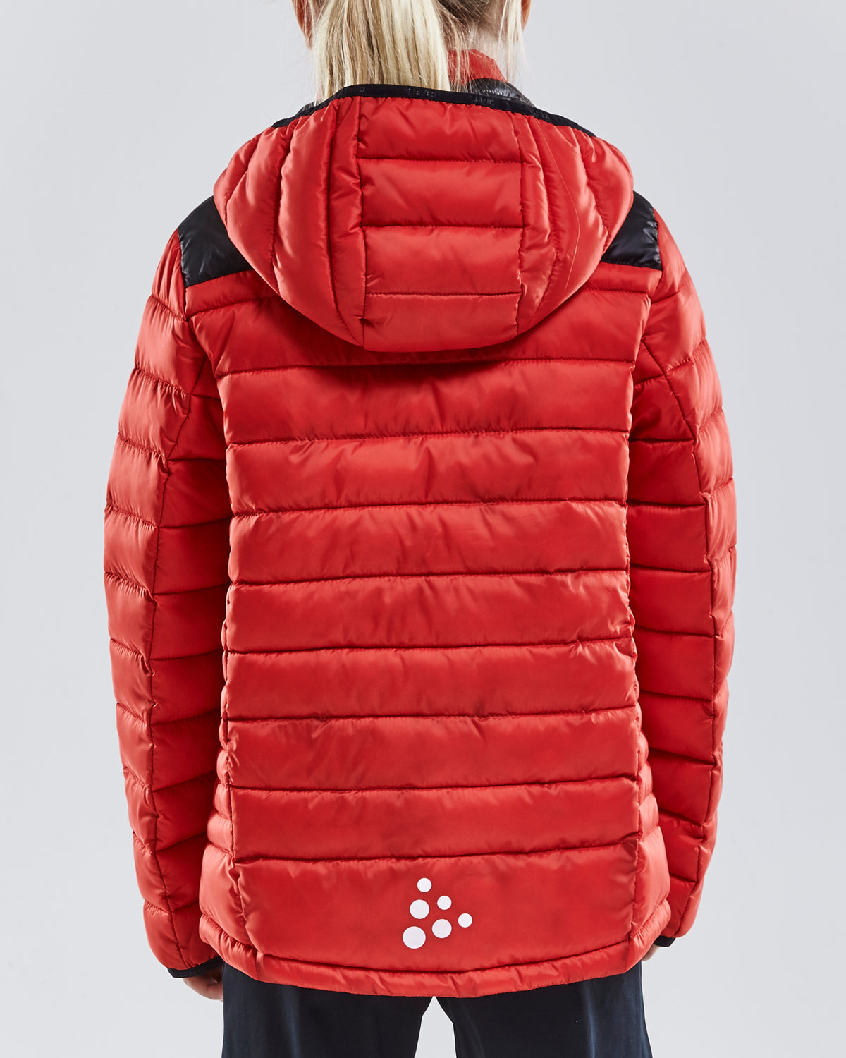 Craft Isolate Jacket Junior in Rot, Detailansicht