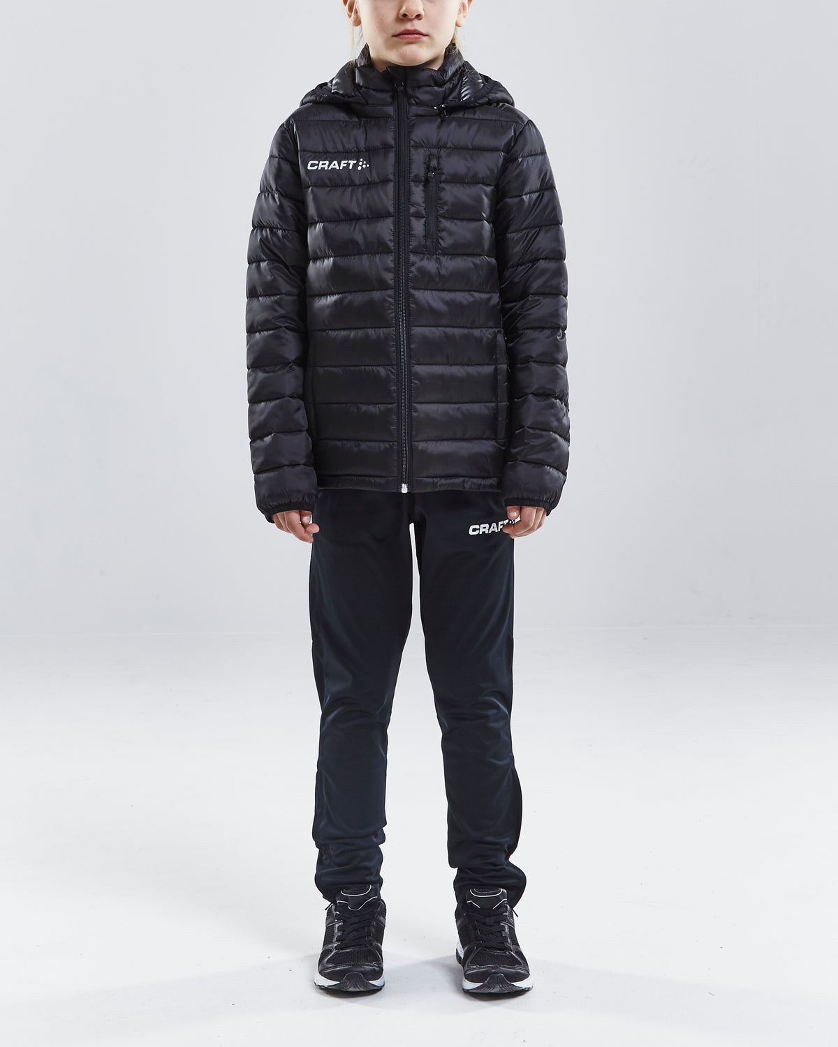 Craft Isolate Jacket Junior in Schwarz, Detailansicht