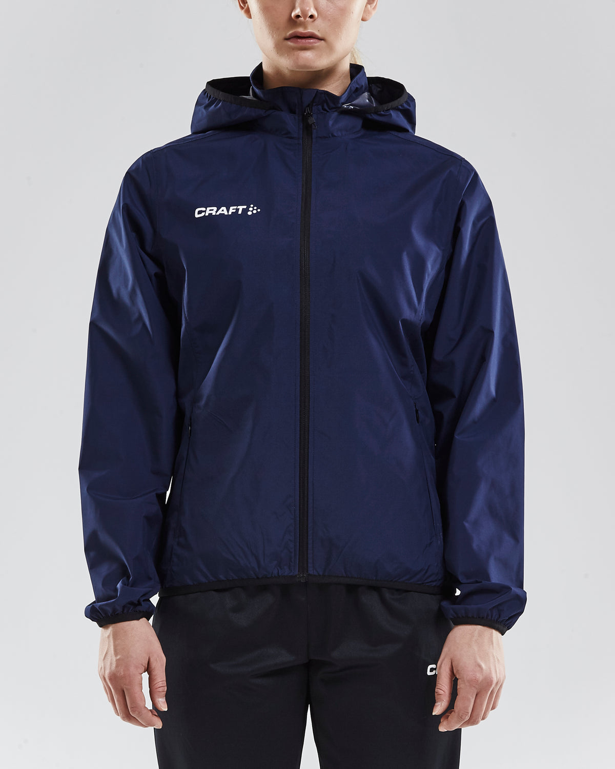 Craft Jacket Rain Damen in Navy, Detailansicht