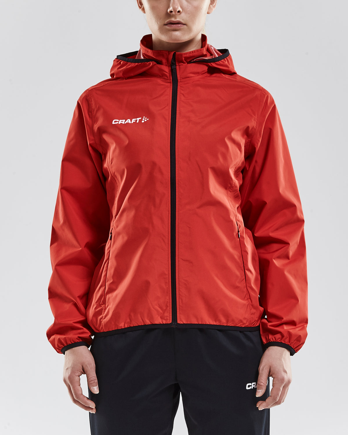Craft Jacket Rain Damen in Rot, Detailansicht