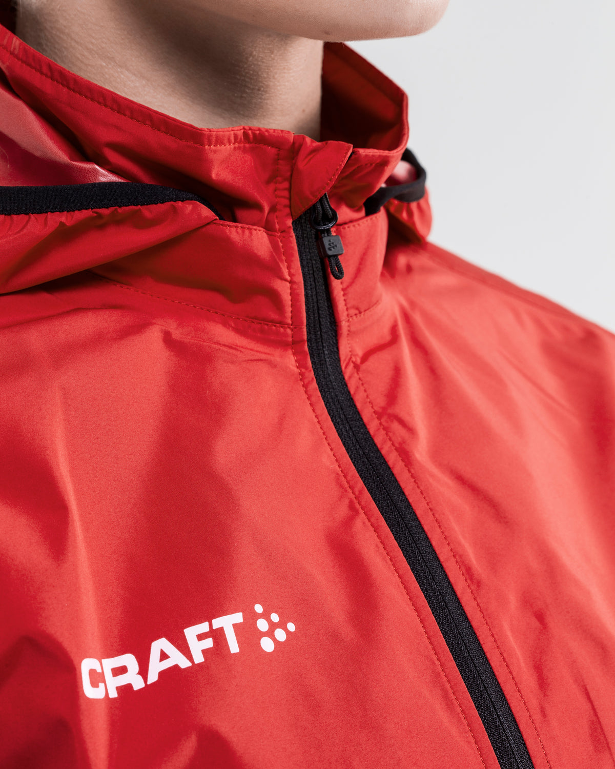 Craft Jacket Rain Damen in Rot, Detailansicht