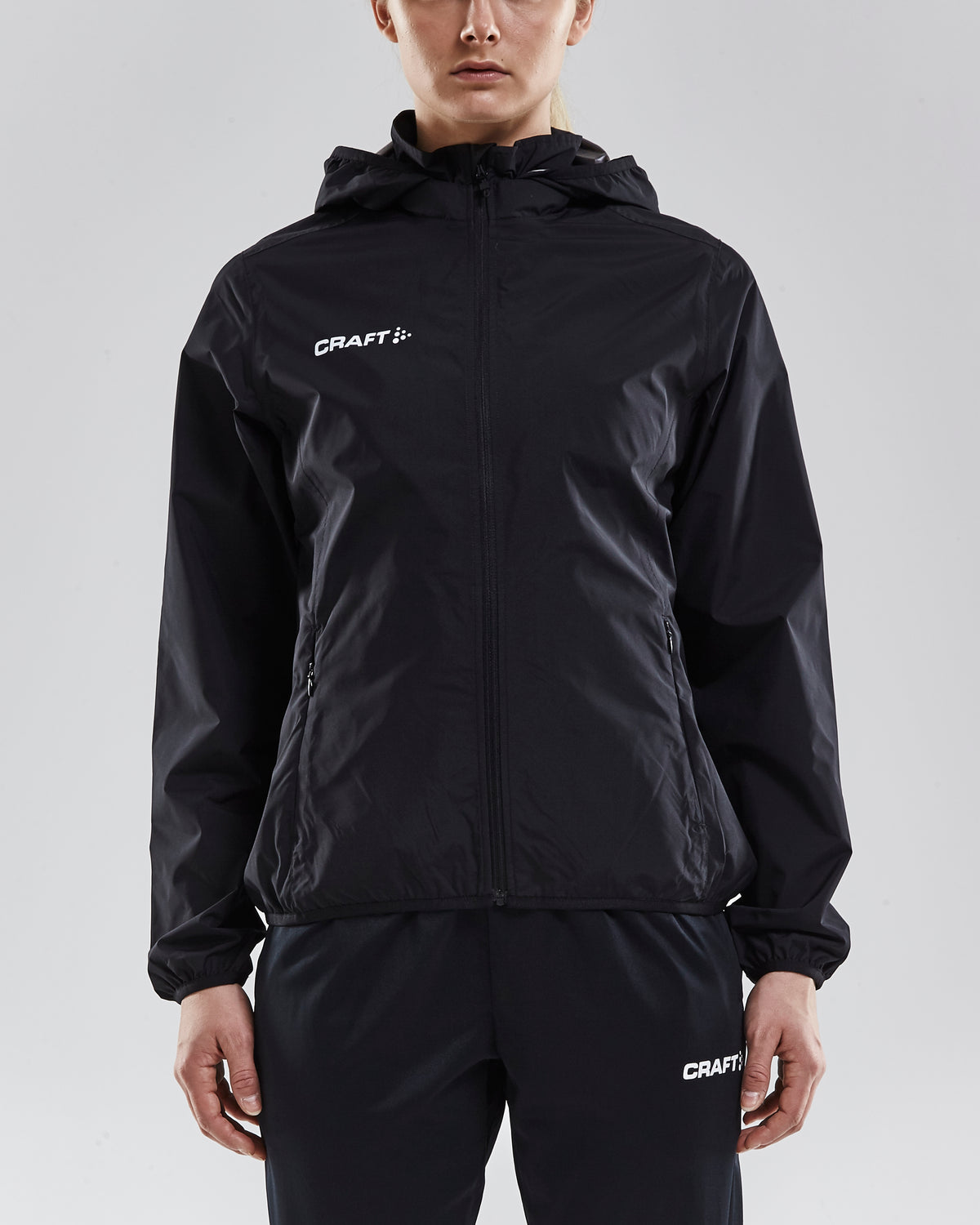 Craft Jacket Rain Damen in Schwarz, Detailansicht