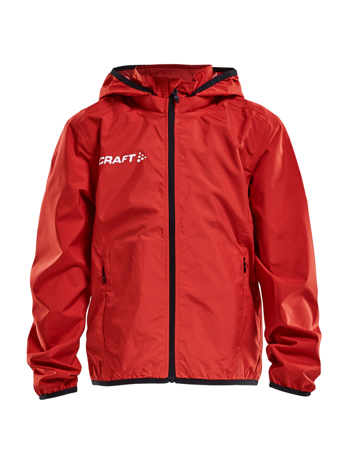Craft Jacket Rain Junior in Rot, Vorderansicht