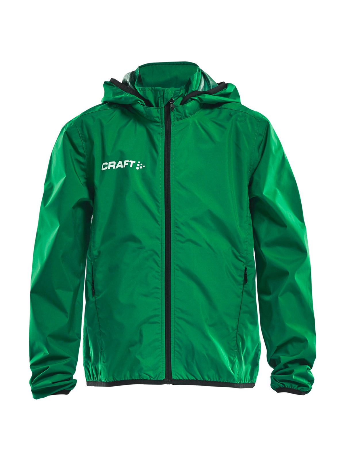 Craft Jacket Rain Junior in Grün, Vorderansicht
