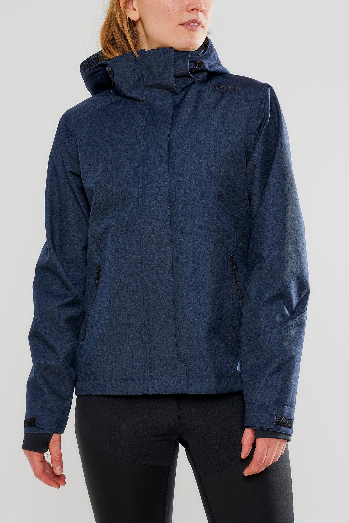 Craft Mountain Jacket Damen in Dunkelnavy meliert, Detailansicht