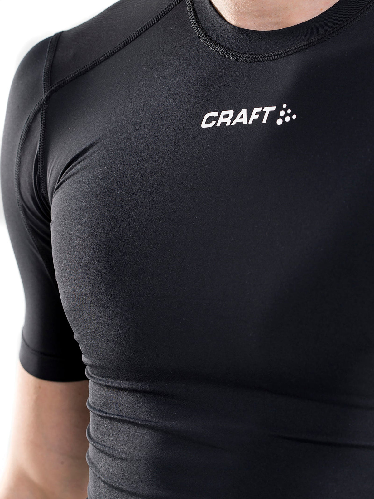 Craft Pro Control Compression Tee in Schwarz, Detailansicht