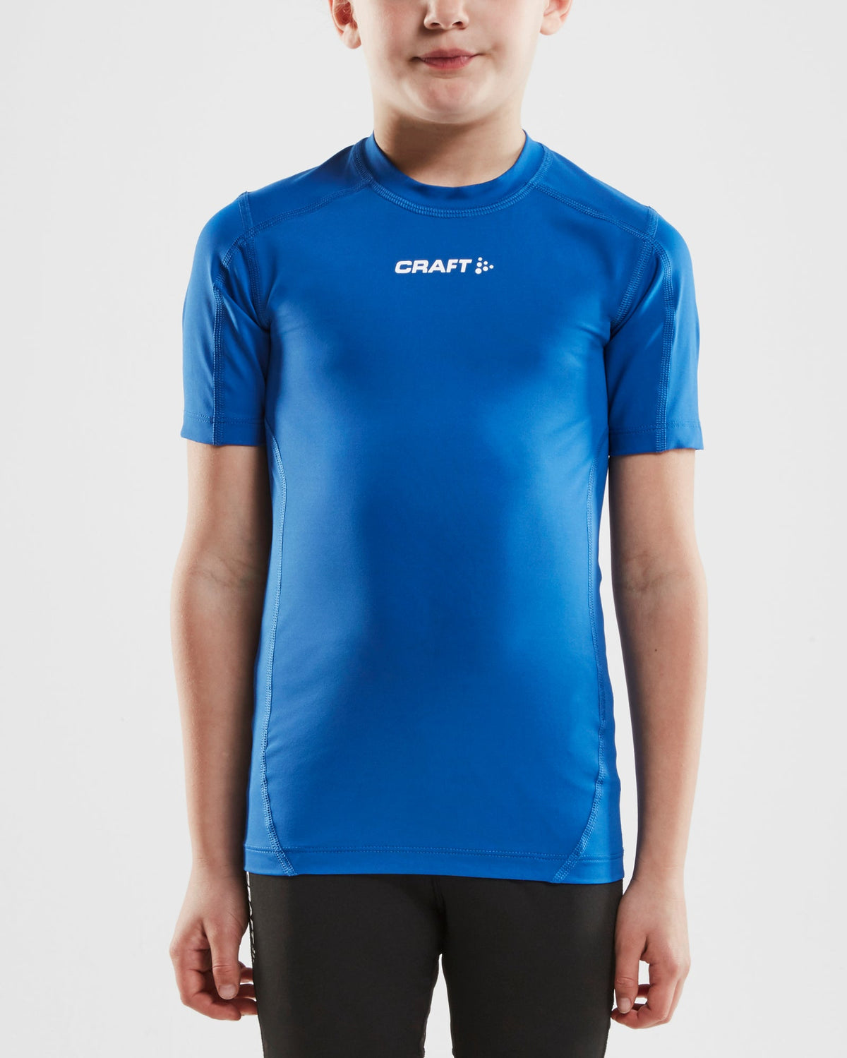 Craft Pro Control Compression Tee Junior in Royalblau, Detailansicht