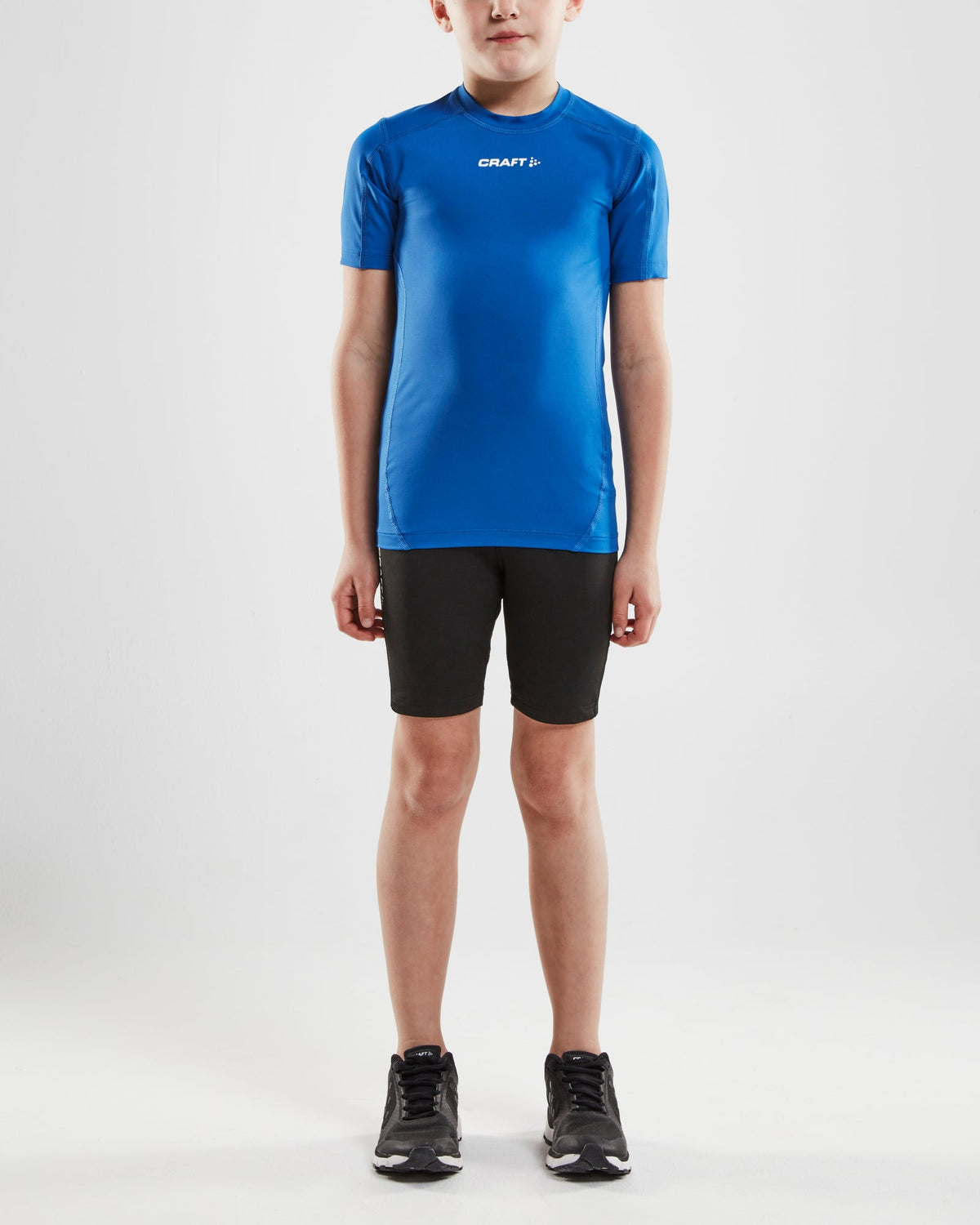 Craft Pro Control Compression Tee Junior in Royalblau, Detailansicht