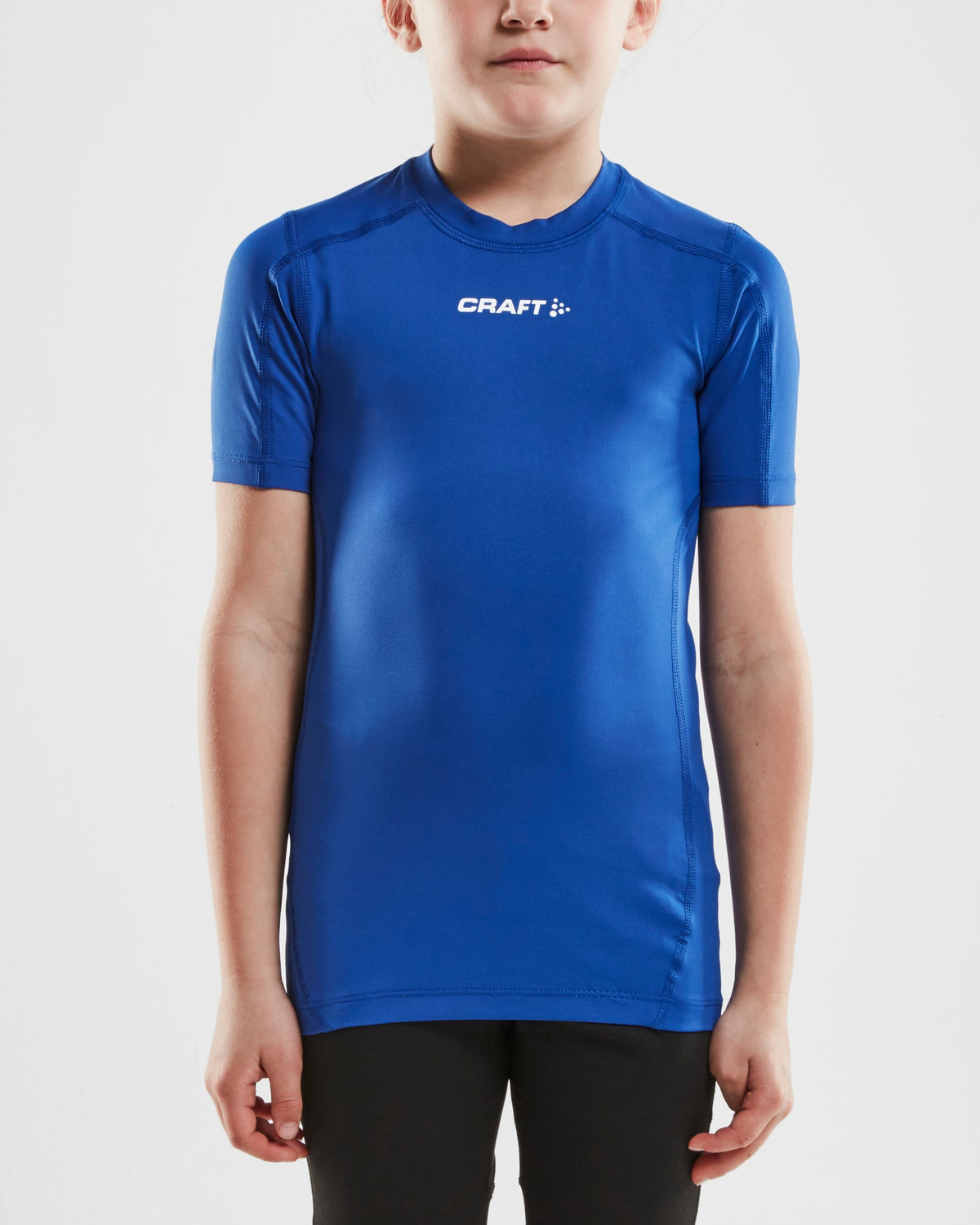Craft Pro Control Compression Tee Junior in Kobaltblau, Detailansicht