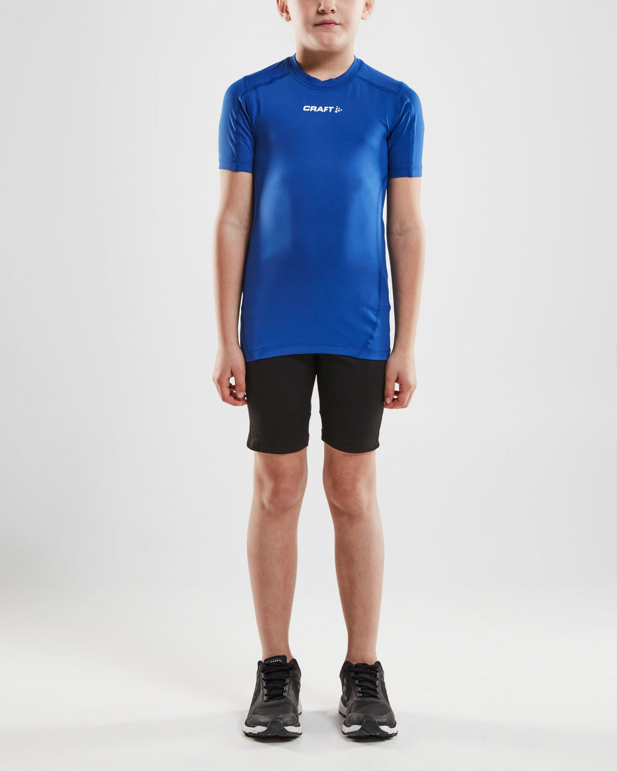 Craft Pro Control Compression Tee Junior in Kobaltblau, Detailansicht