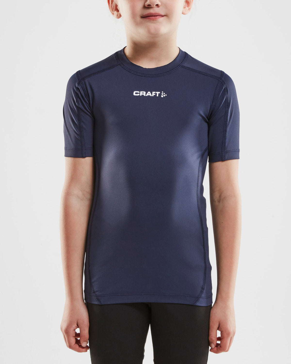 Craft Pro Control Compression Tee Junior in Navy, Detailansicht