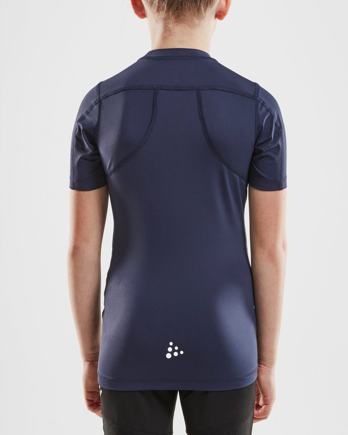 Craft Pro Control Compression Tee Junior in Navy, Detailansicht