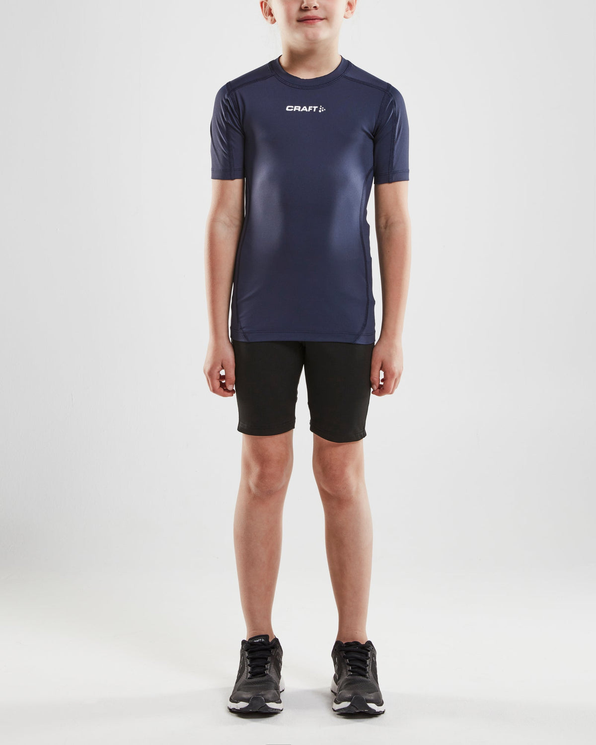 Craft Pro Control Compression Tee Junior in Navy, Detailansicht