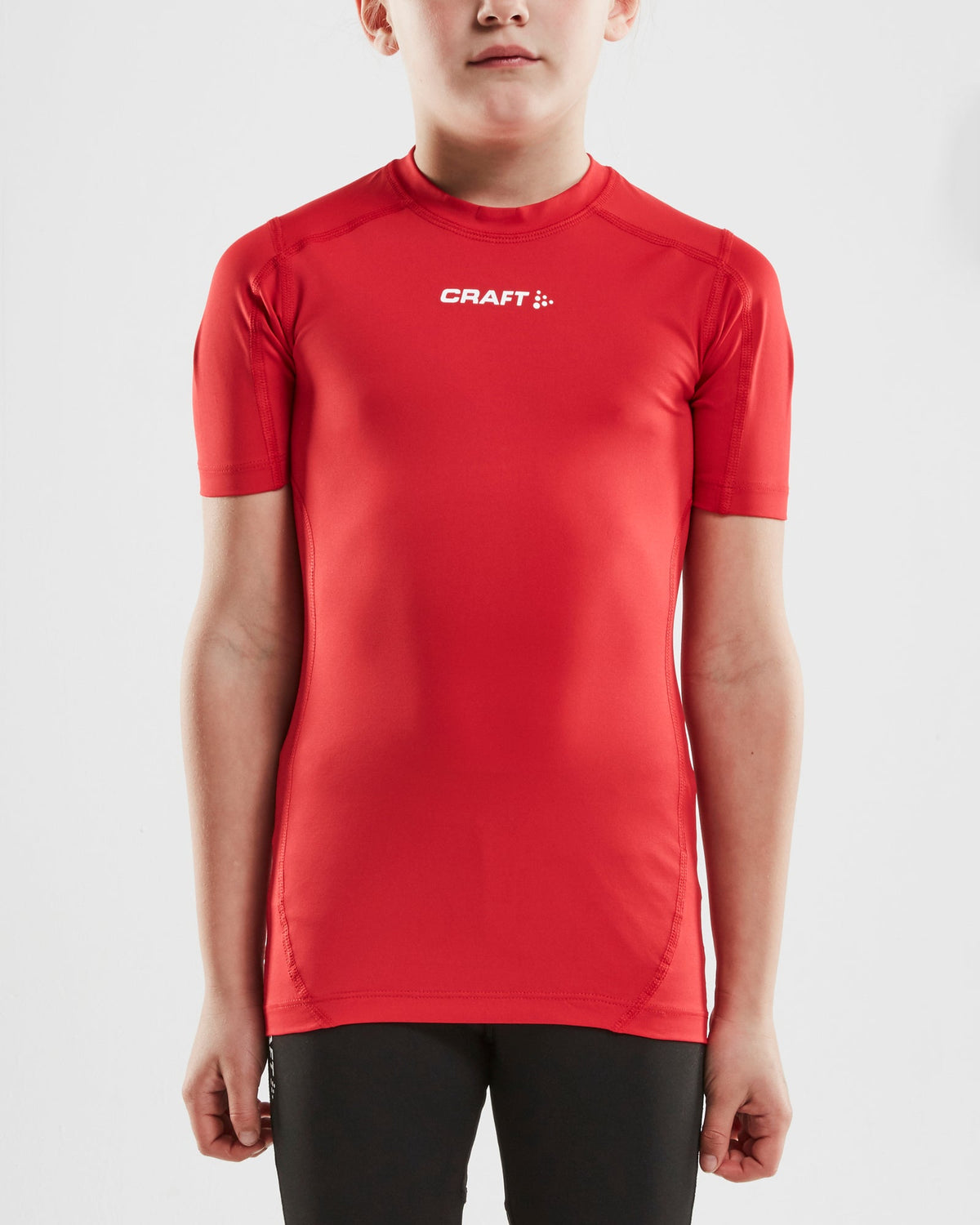 Craft Pro Control Compression Tee Junior in Rot, Detailansicht