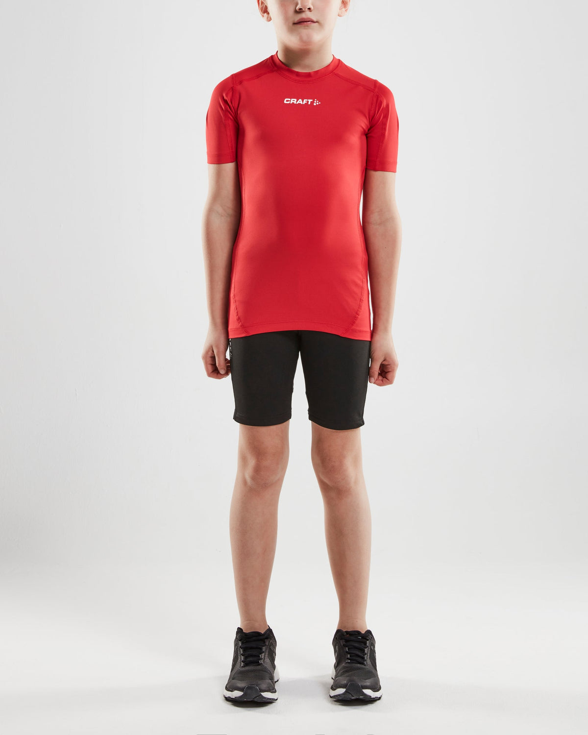 Craft Pro Control Compression Tee Junior in Rot, Detailansicht