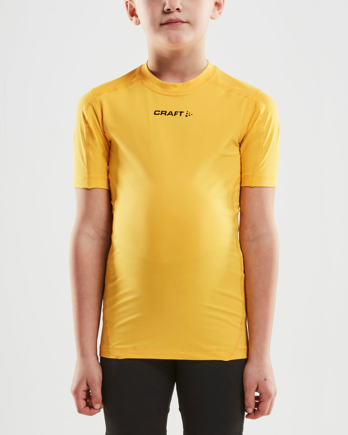 Craft Pro Control Compression Tee Junior in Gelb, Detailansicht