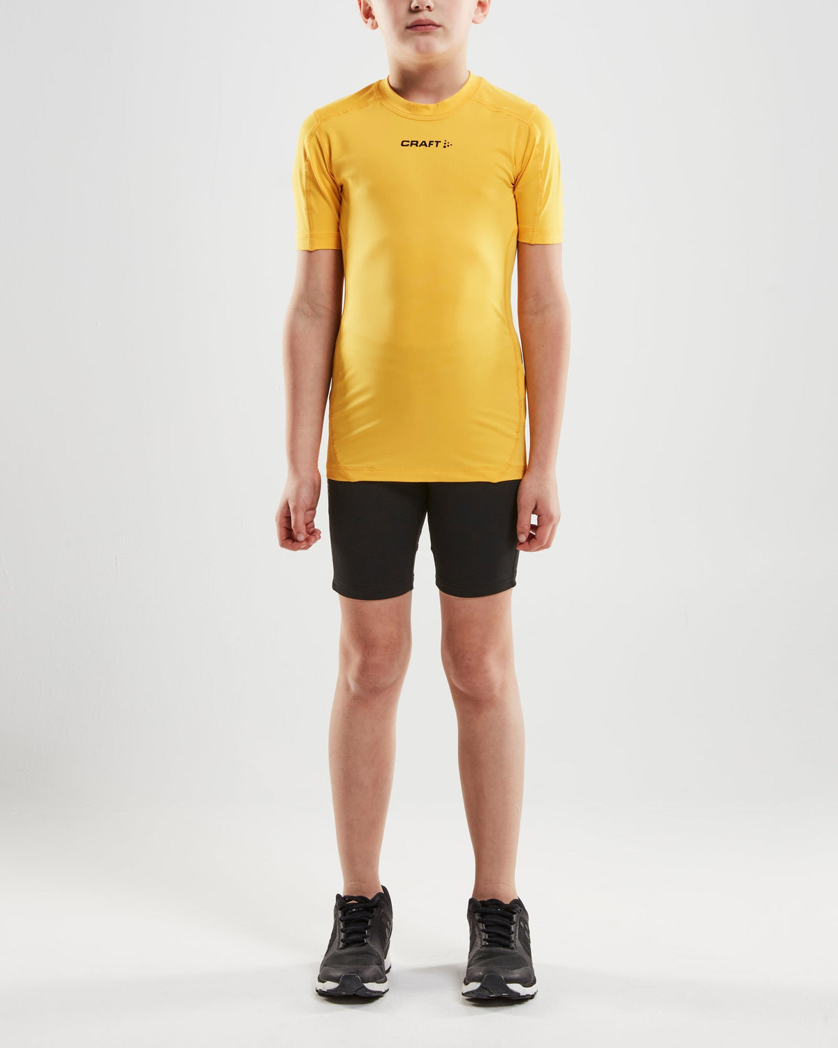 Craft Pro Control Compression Tee Junior in Gelb, Detailansicht