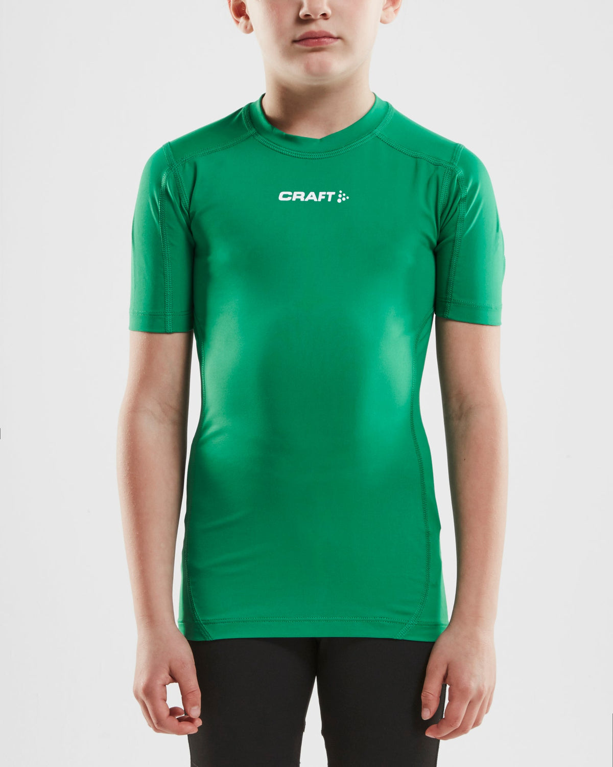 Craft Pro Control Compression Tee Junior in Grün, Detailansicht