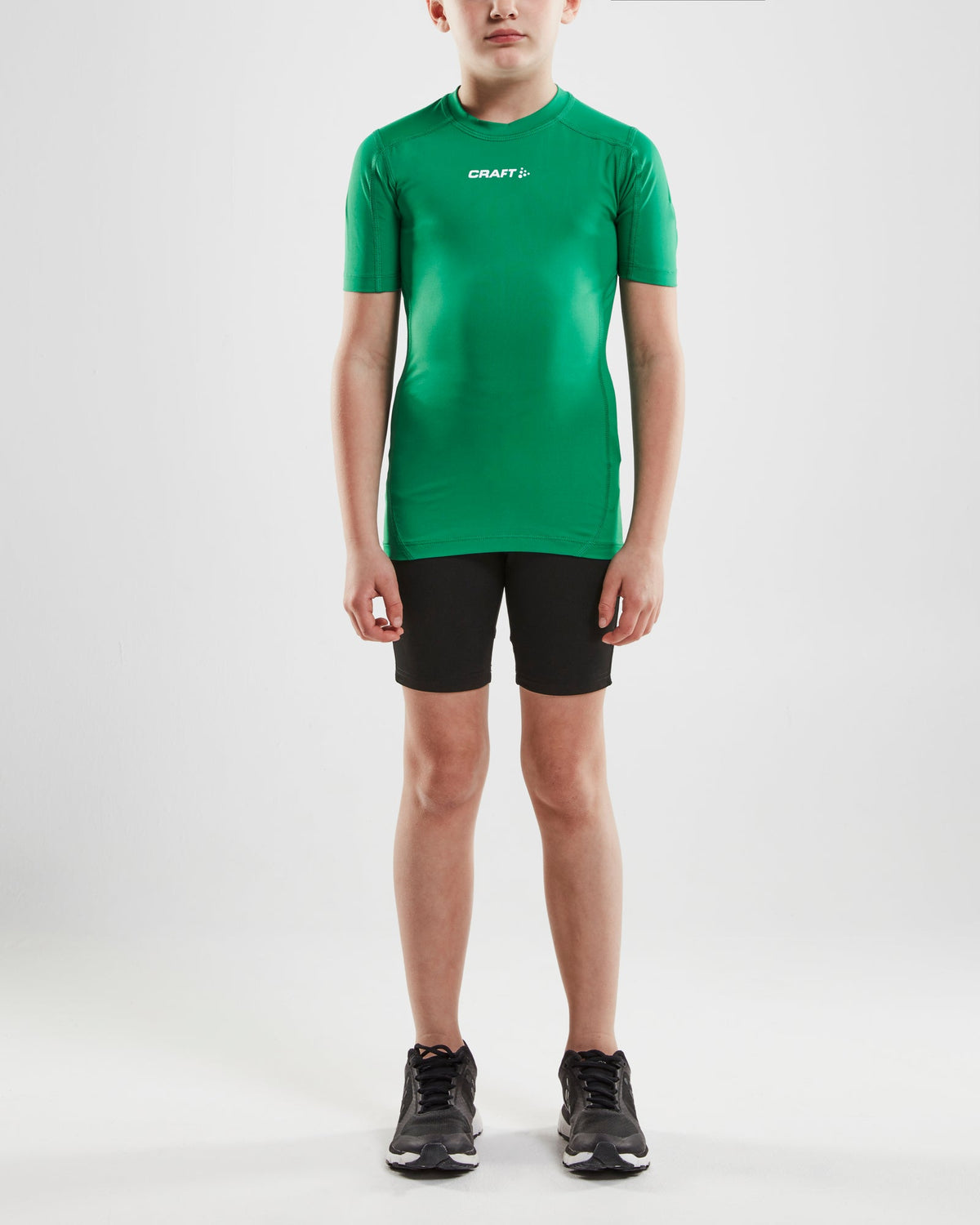 Craft Pro Control Compression Tee Junior in Grün, Detailansicht