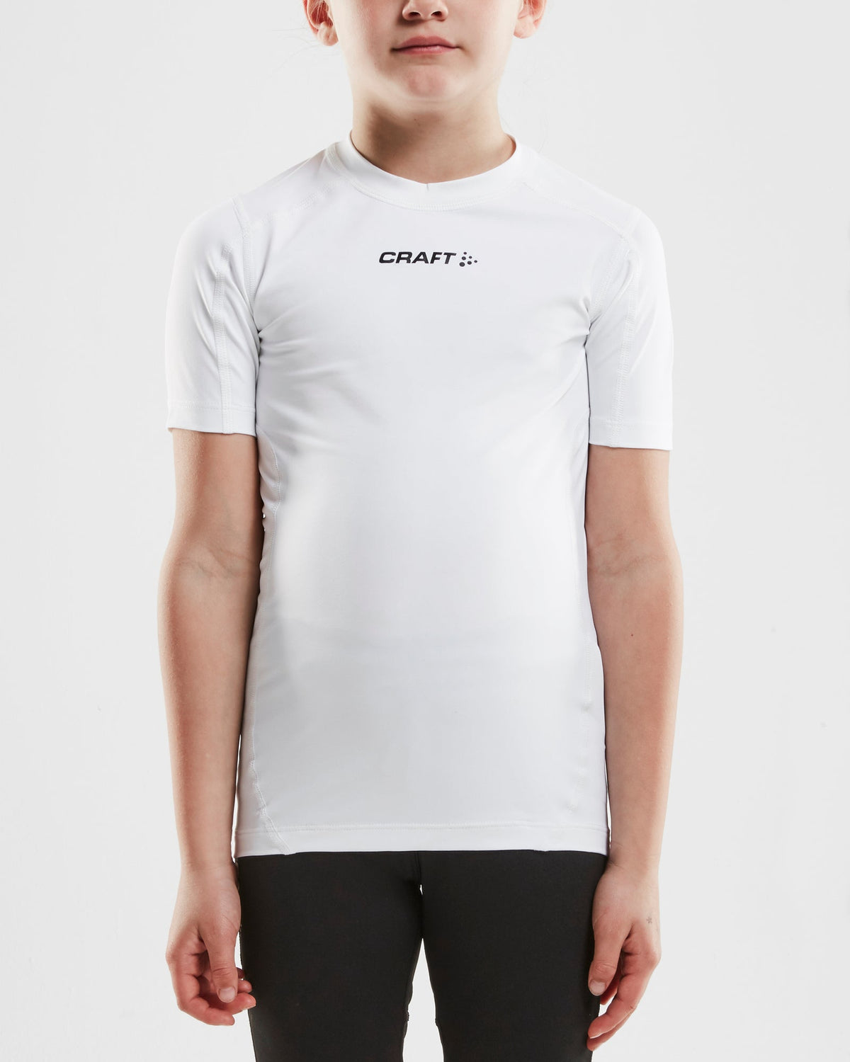 Craft Pro Control Compression Tee Junior in Weiss, Detailansicht