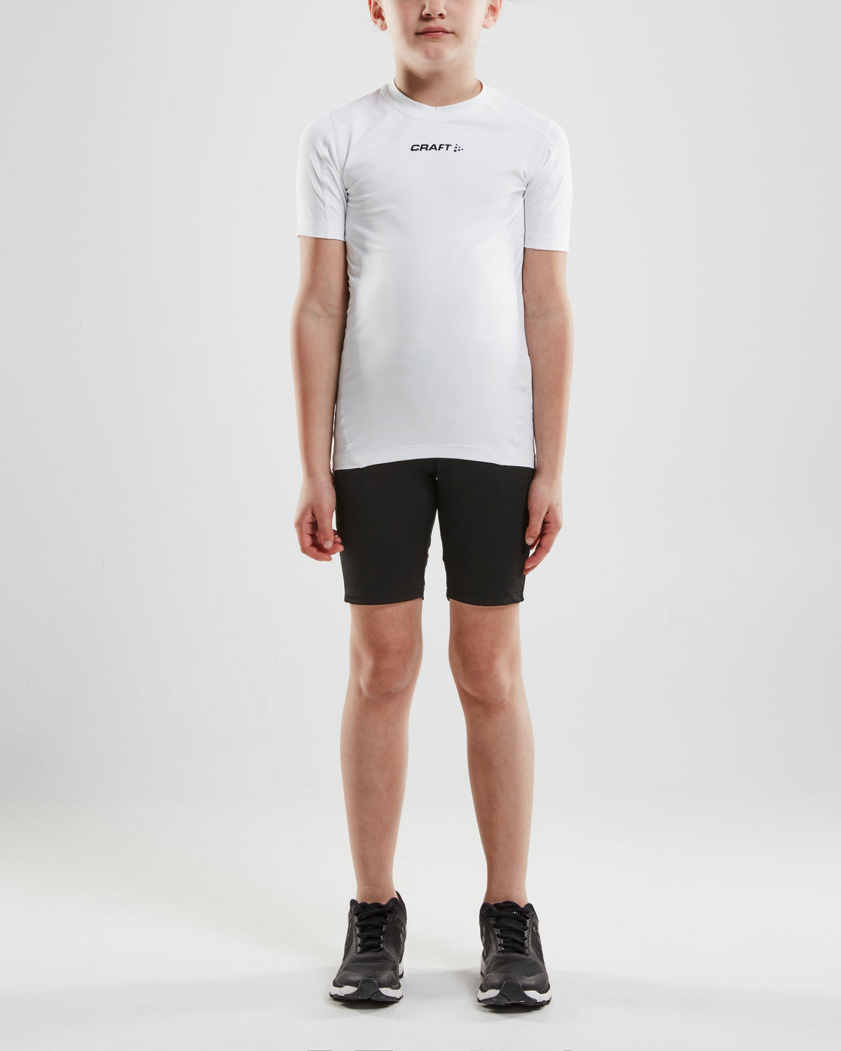 Craft Pro Control Compression Tee Junior in Weiss, Detailansicht
