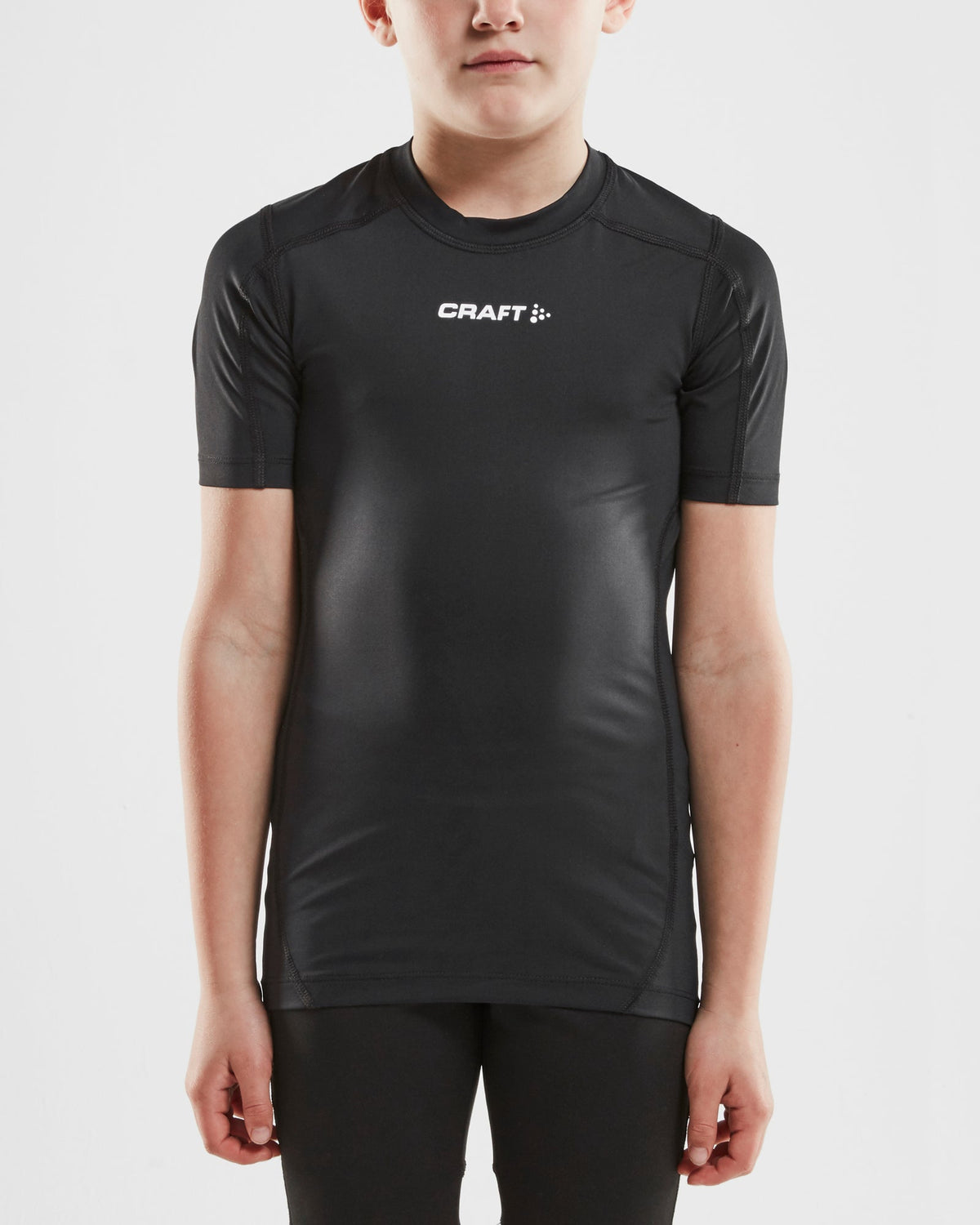 Craft Pro Control Compression Tee Junior in Schwarz, Detailansicht