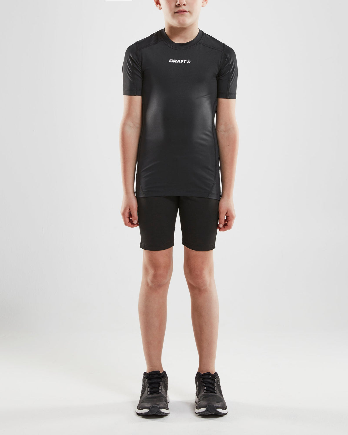Craft Pro Control Compression Tee Junior in Schwarz, Detailansicht