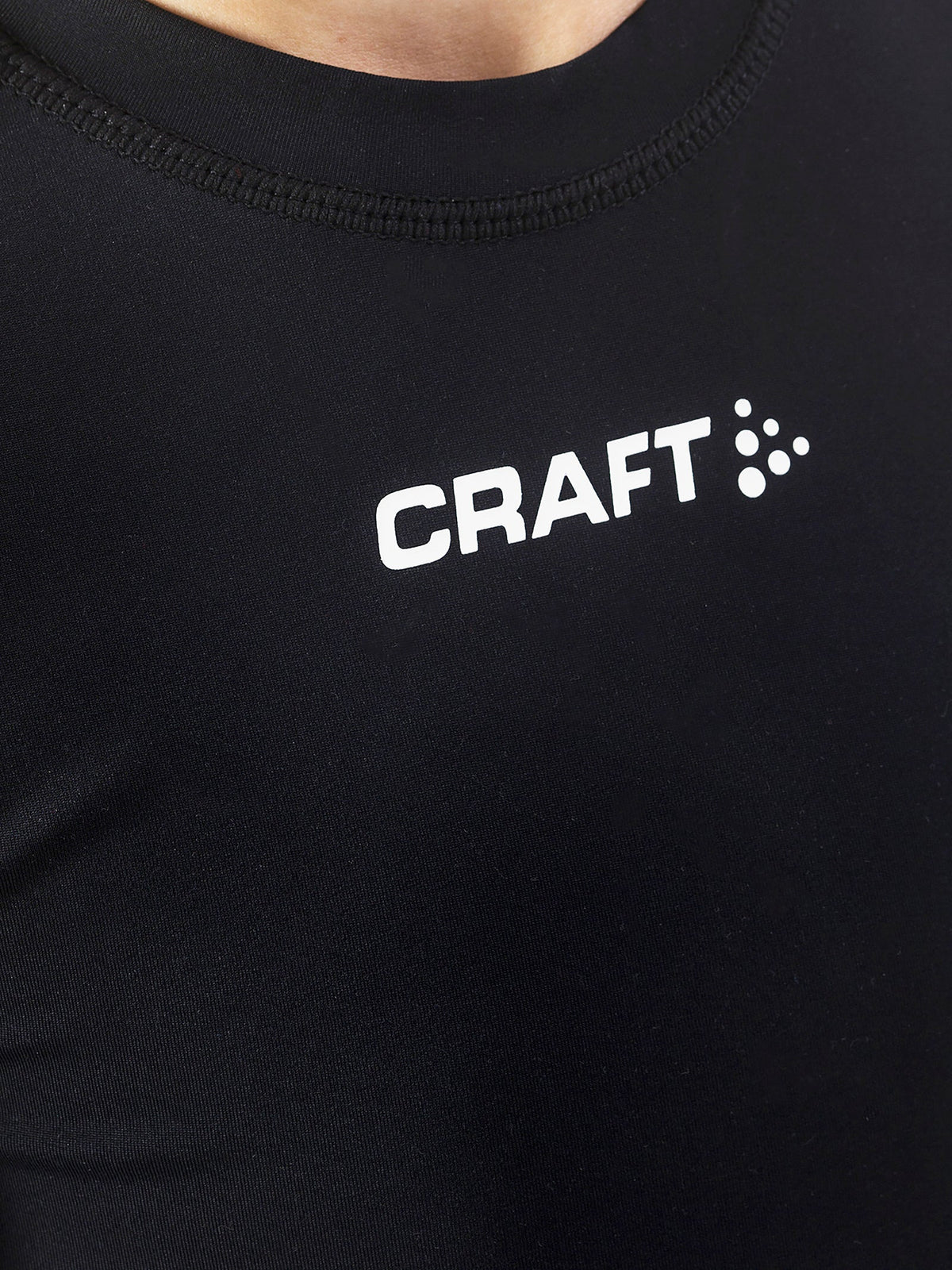 Craft Pro Control Compression Tee Junior in Schwarz, Detailansicht