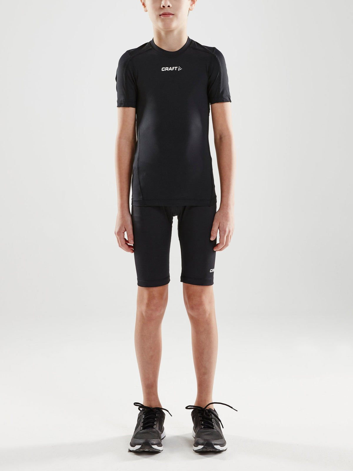 Craft Pro Control Compression Tee Junior in Schwarz, Detailansicht