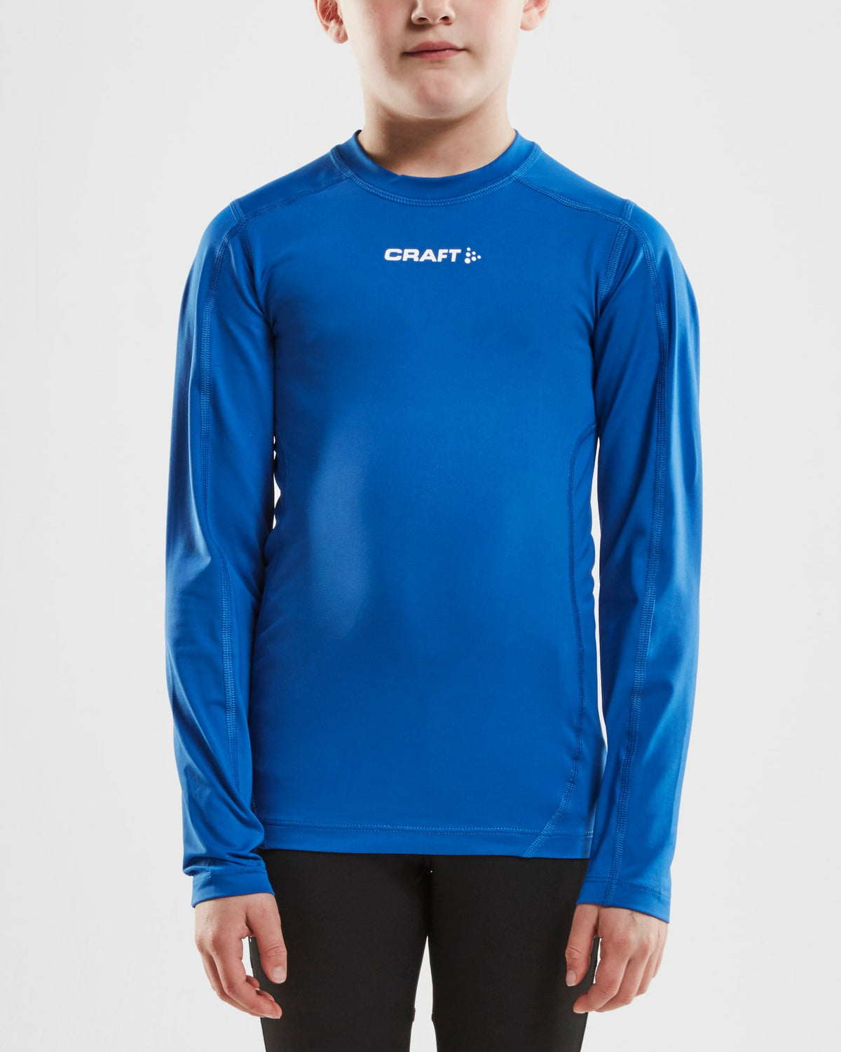 Craft Ability Compression Long Sleeve Junior in Kobaltblau, Detailansicht
