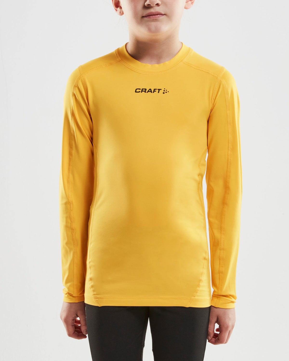 Craft Ability Compression Long Sleeve Junior in Gelb, Detailansicht
