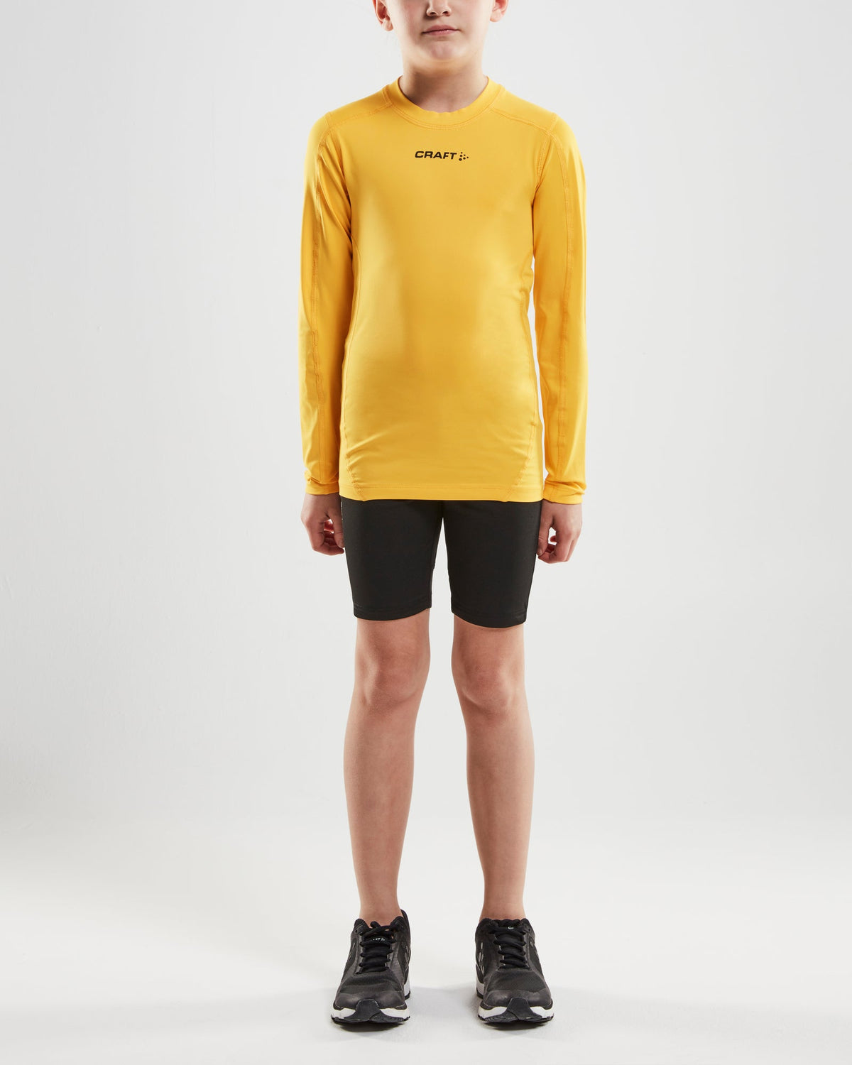 Craft Ability Compression Long Sleeve Junior in Gelb, Detailansicht