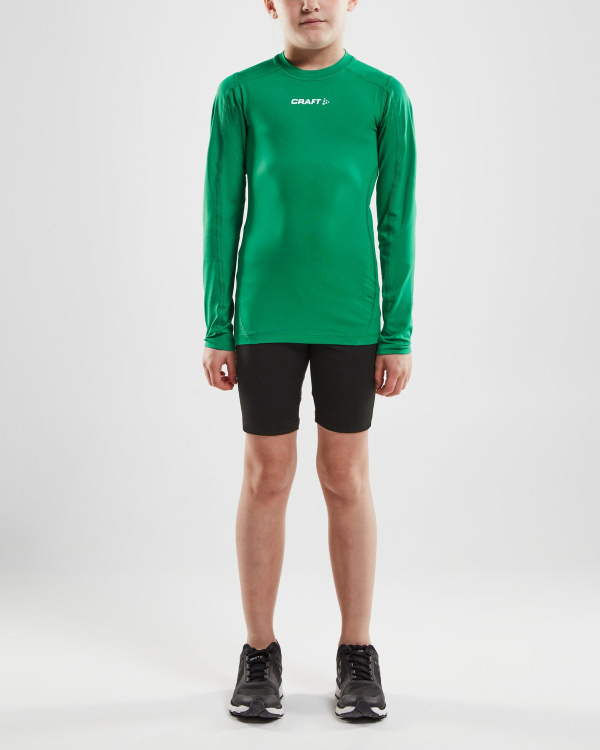 Craft Ability Compression Long Sleeve Junior in Grün, Detailansicht