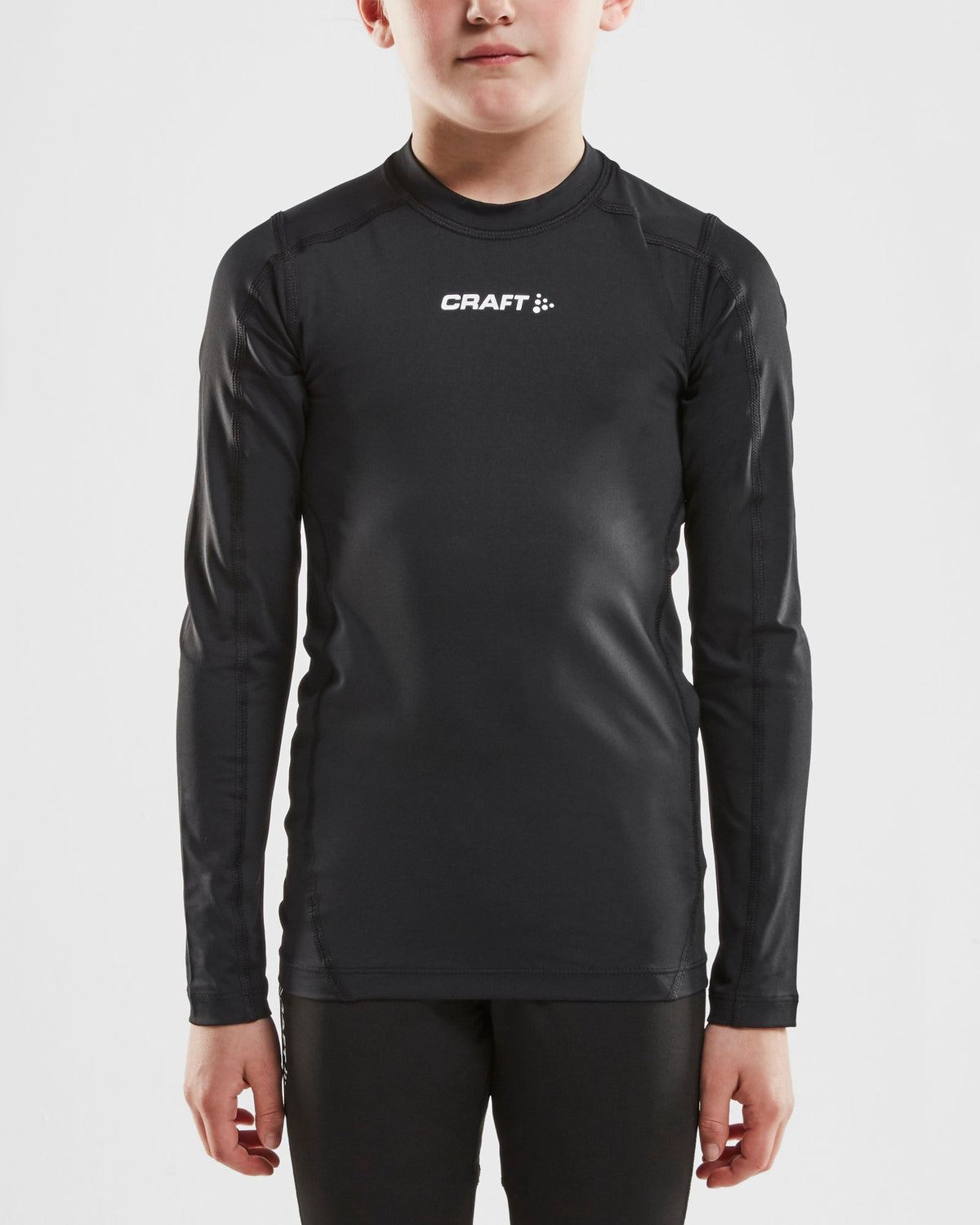 Craft Ability Compression Long Sleeve Junior in Schwarz, Detailansicht