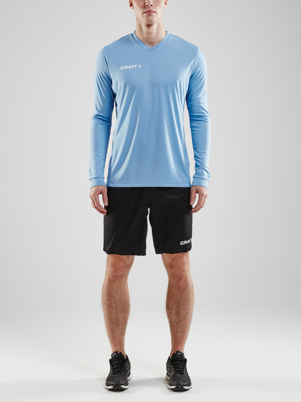 Craft Squad Go Jersey Solid LS Herren in Hellblau, Detailansicht