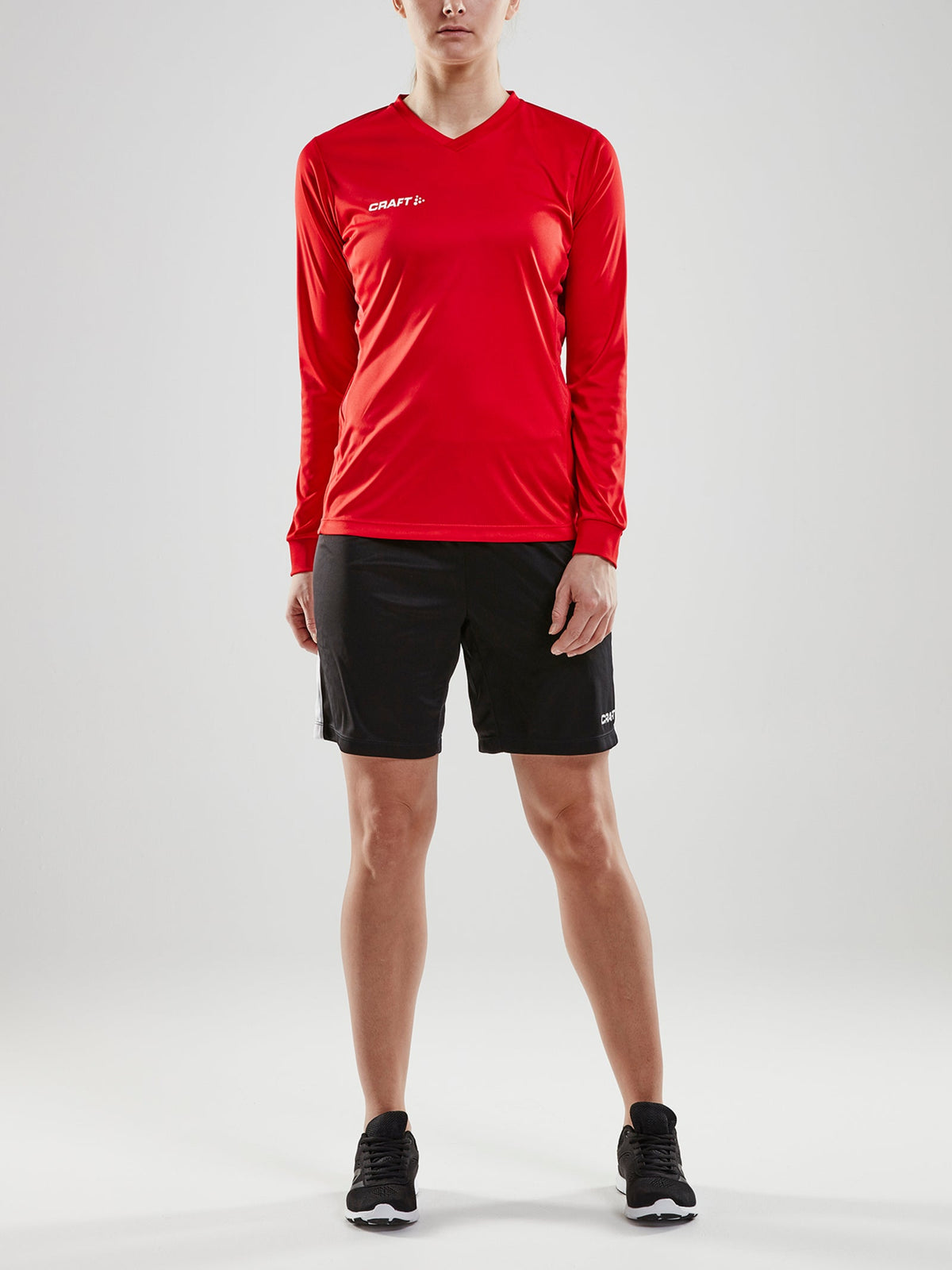 Craft Squad Go Jersey Solid LS Damen in Rot, Detailansicht