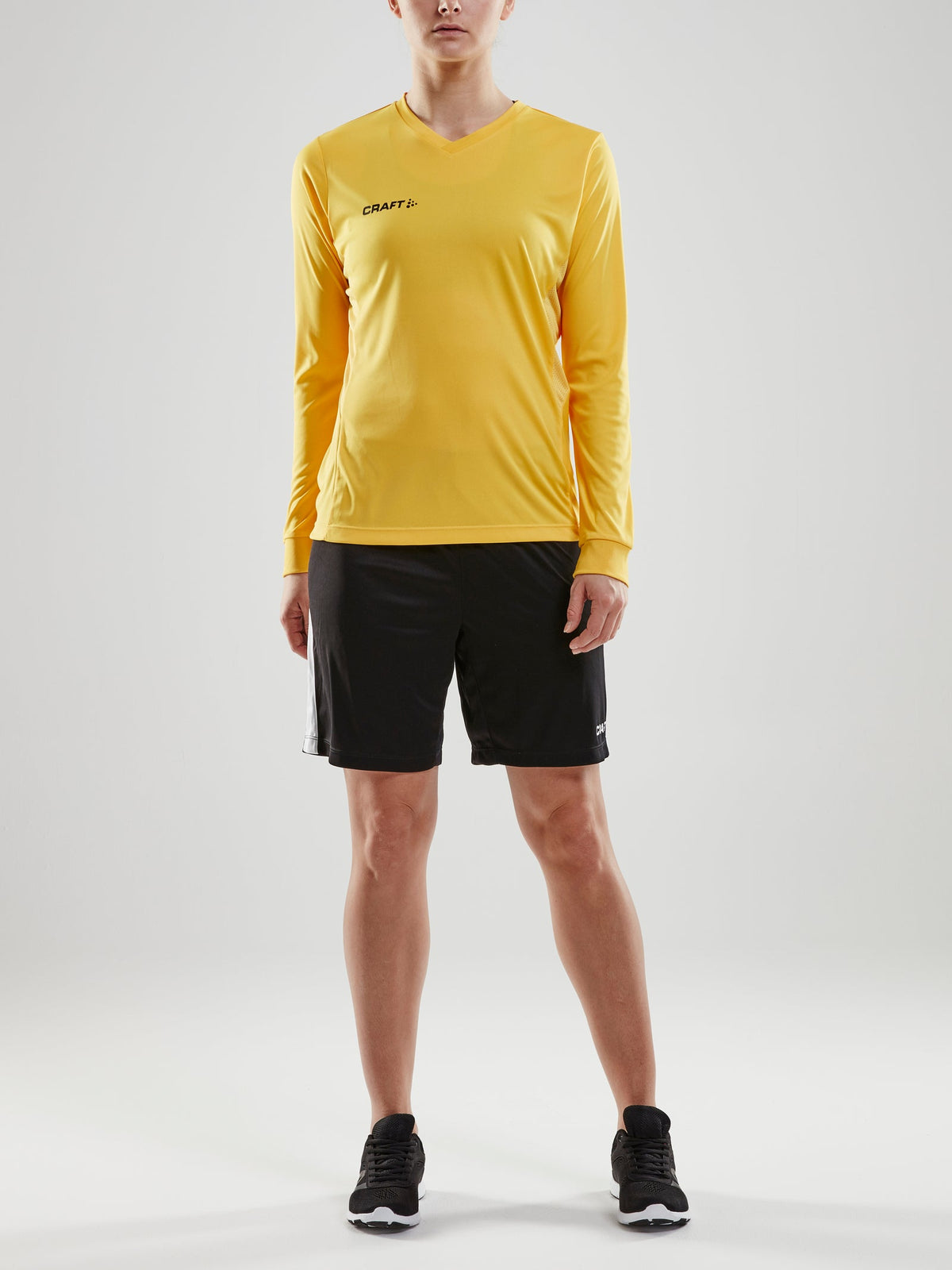Craft Squad Go Jersey Solid LS Damen in Gelb, Detailansicht