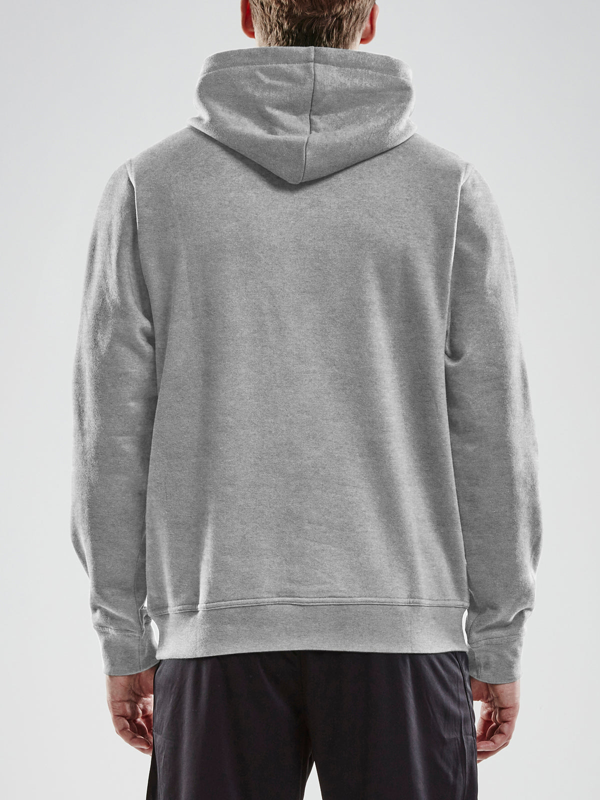 Craft Community Hoodie Herren in Grau meliert, Detailansicht