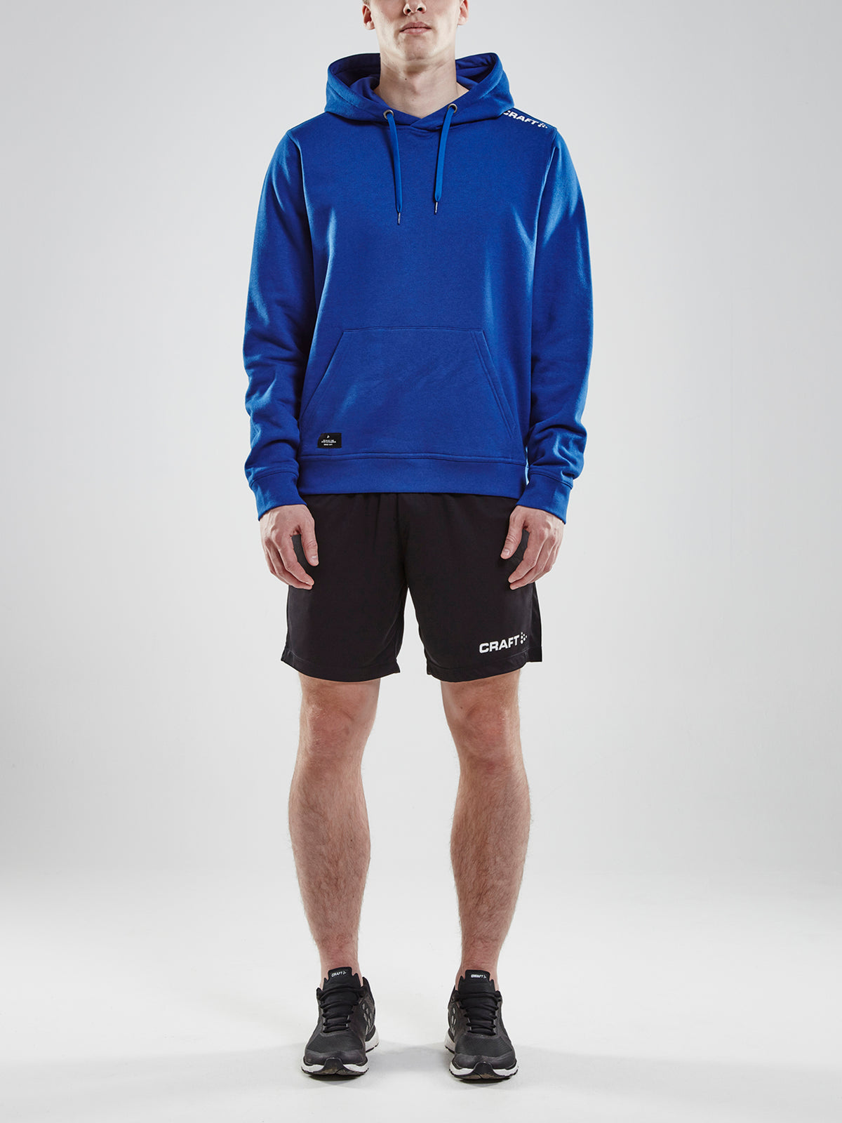 Craft Community Hoodie Herren in Kobaltblau, Detailansicht