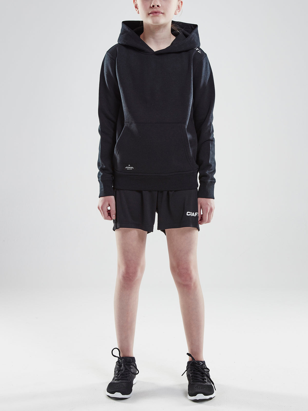 Craft Community Hoodie Junior in Schwarz, Detailansicht
