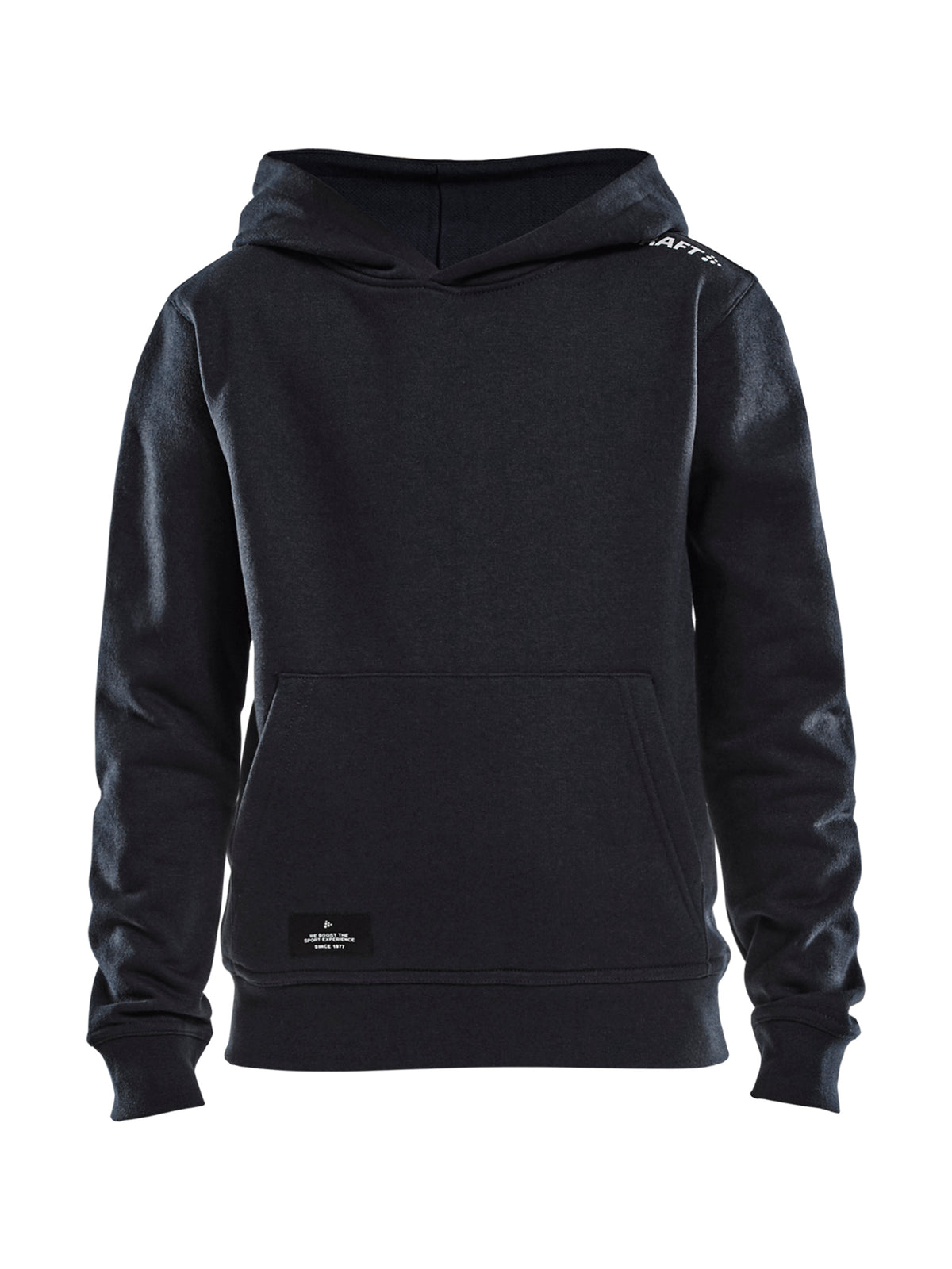Craft Community Hoodie Junior in Schwarz, Vorderansicht