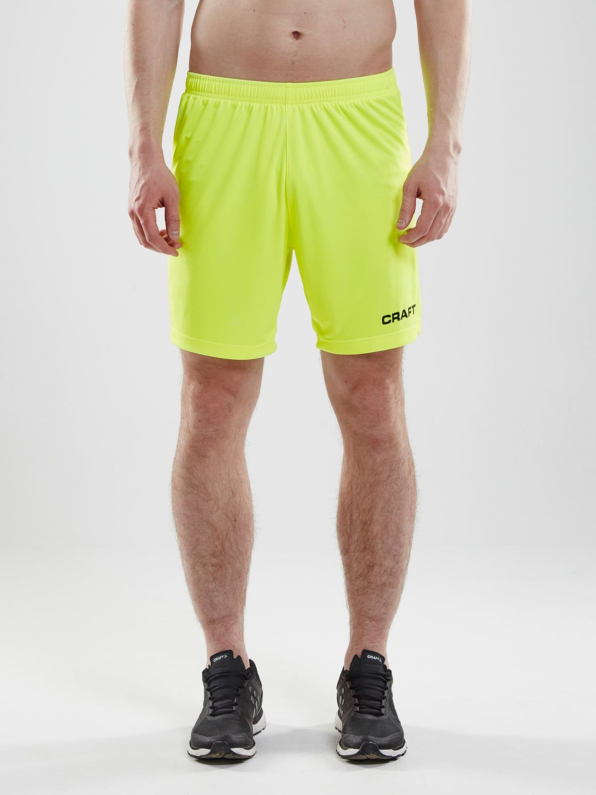 Craft Squad Go GK Shorts Herren in Neongelb, Detailansicht