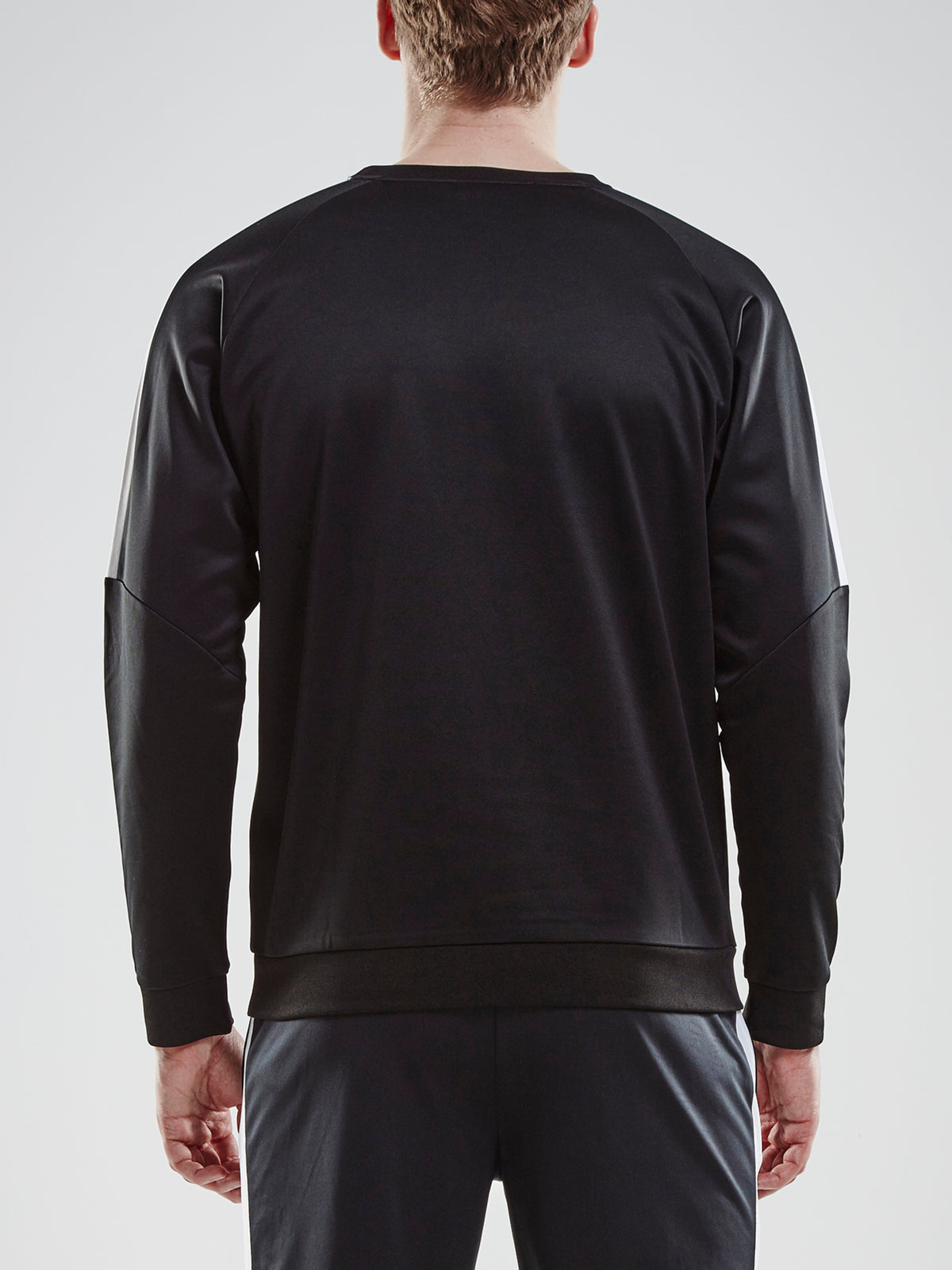 Craft Progress R-Neck Sweater Herren in Schwarz/Weiss, Detailansicht