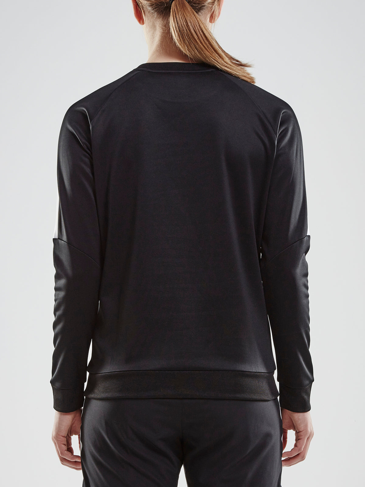 Craft Progress R-Neck Sweater Damen in Schwarz/Weiss, Detailansicht