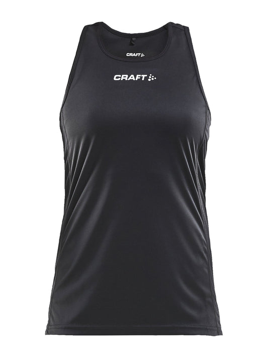 Craft Rush Singlet Damen in Schwarz, Vorderansicht