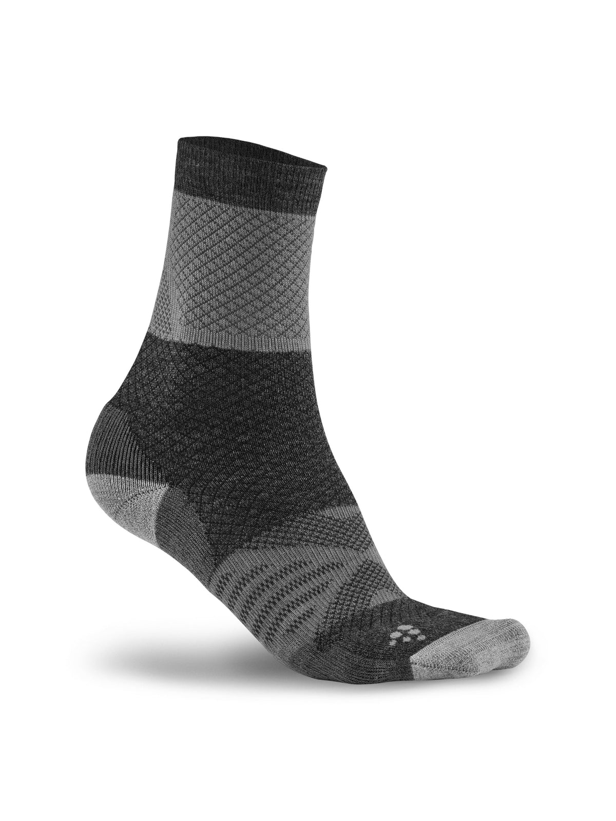 Craft XC Warm Sock in Dunkelgrau/Weiss, Vorderansicht