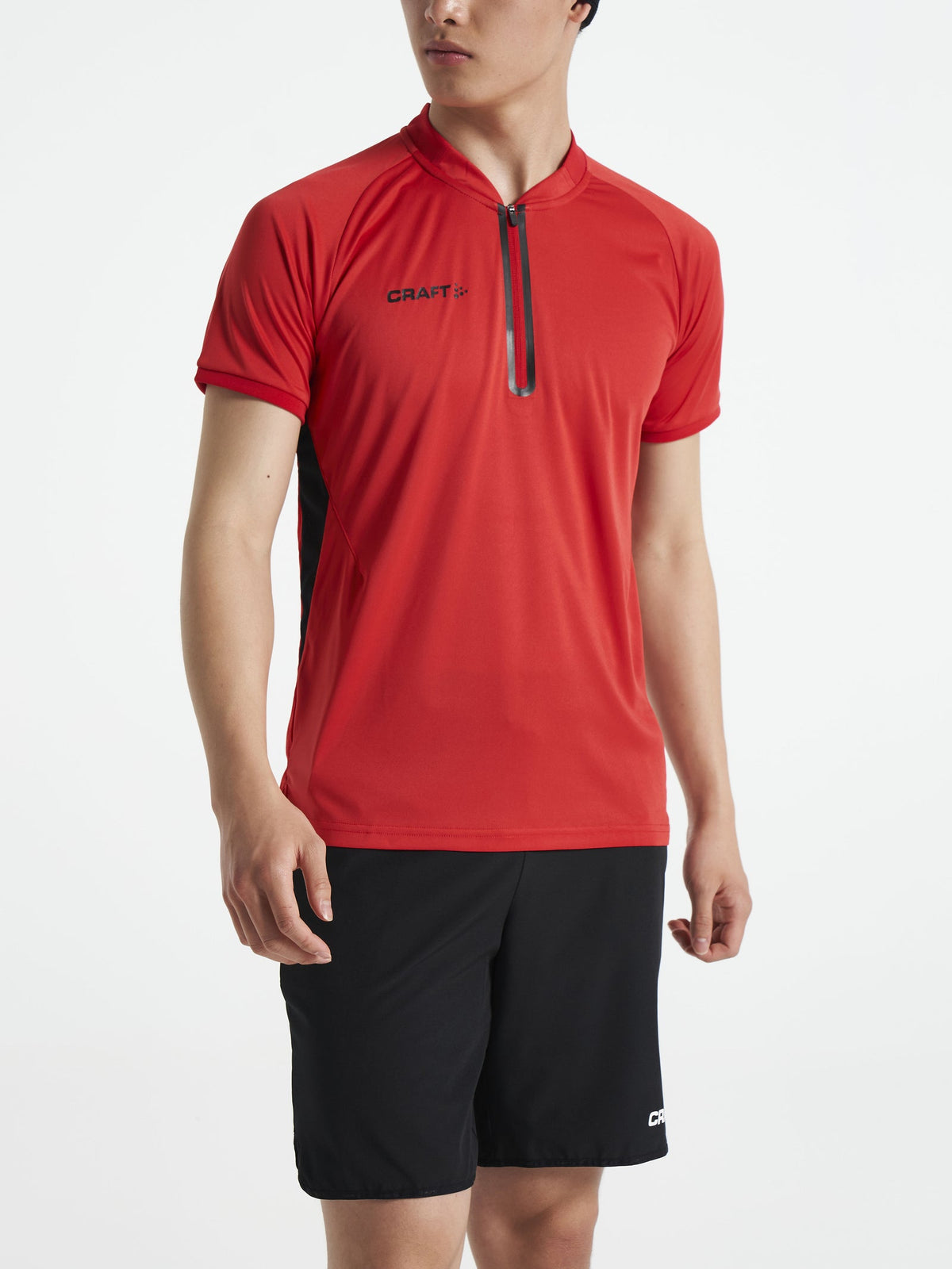 Craft PRO Control Impact Polo Herren in Rot/Schwarz, Detailansicht