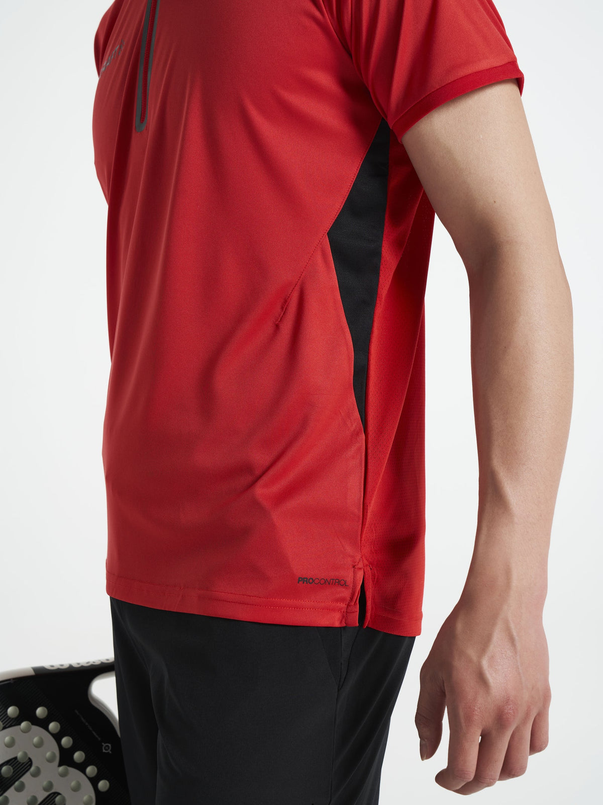 Craft PRO Control Impact Polo Herren in Rot/Schwarz, Detailansicht